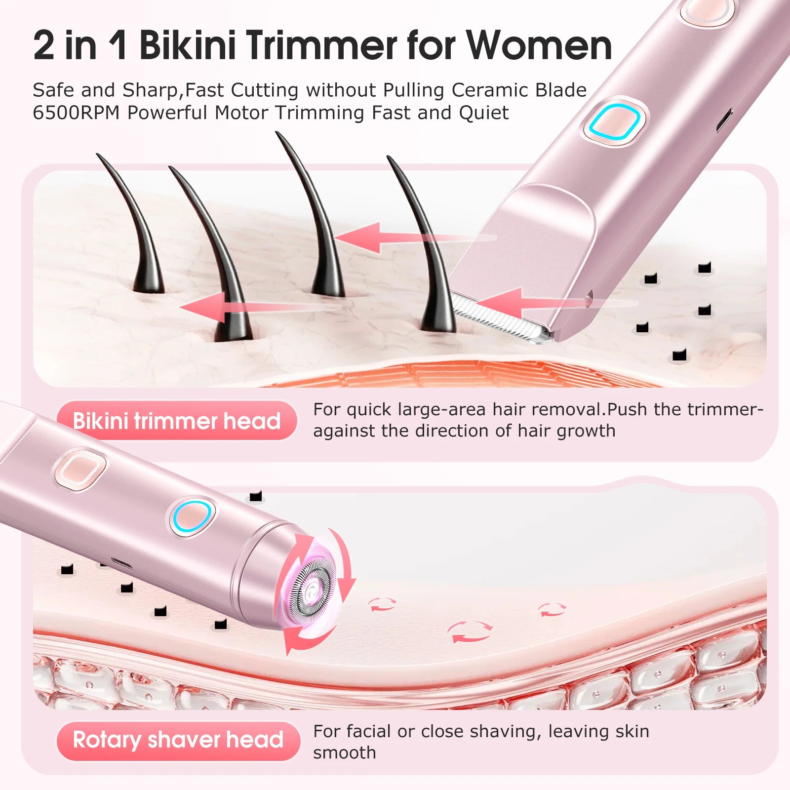 Easy 2-in-1 Women’s Shaver for Quick, Smooth Results