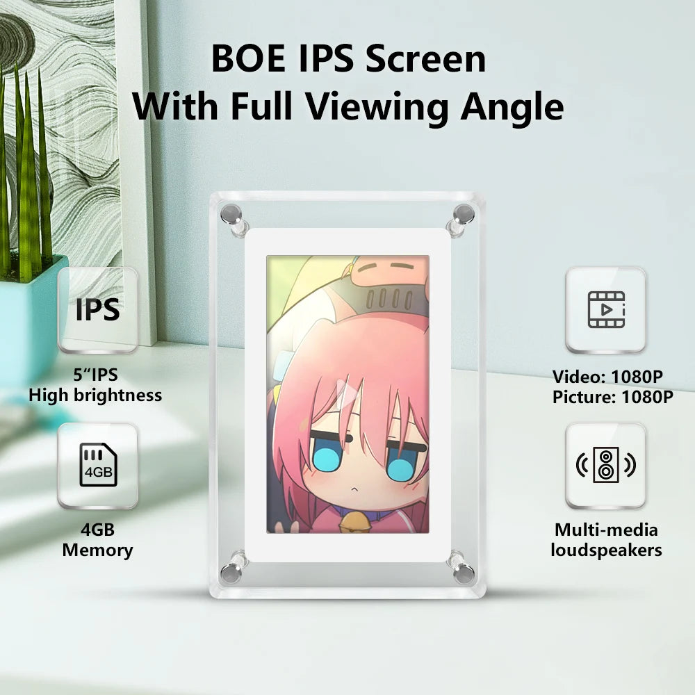 Acrylic Digital Frame for Bright, Easy Photo Moments Anywhere