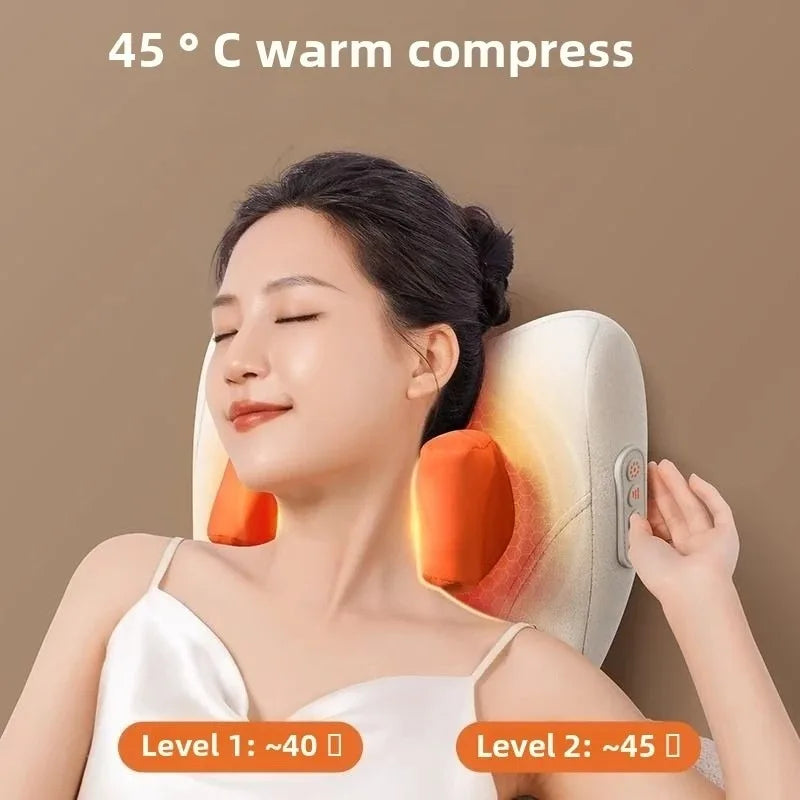 Relax Anywhere: Wireless Heated Shiatsu Massager for Neck & Back