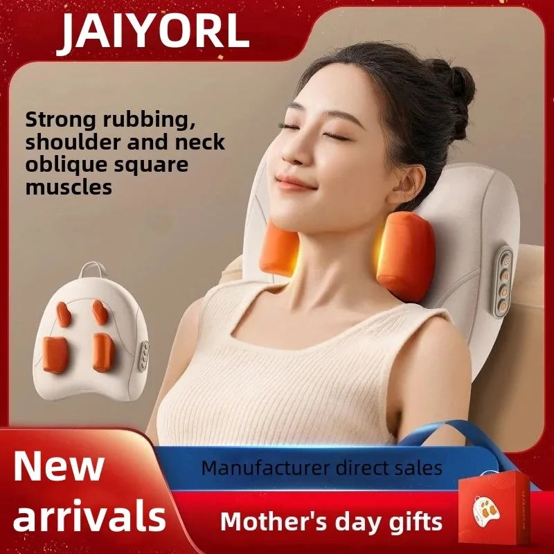 Relax Anywhere: Wireless Heated Shiatsu Massager for Neck & Back