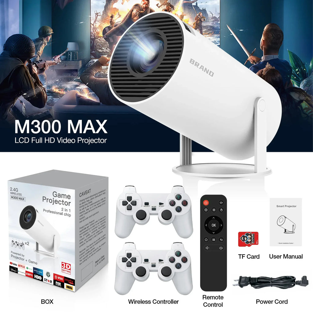 M300 Max Retro Game Console Projector for Fun Home Entertainment