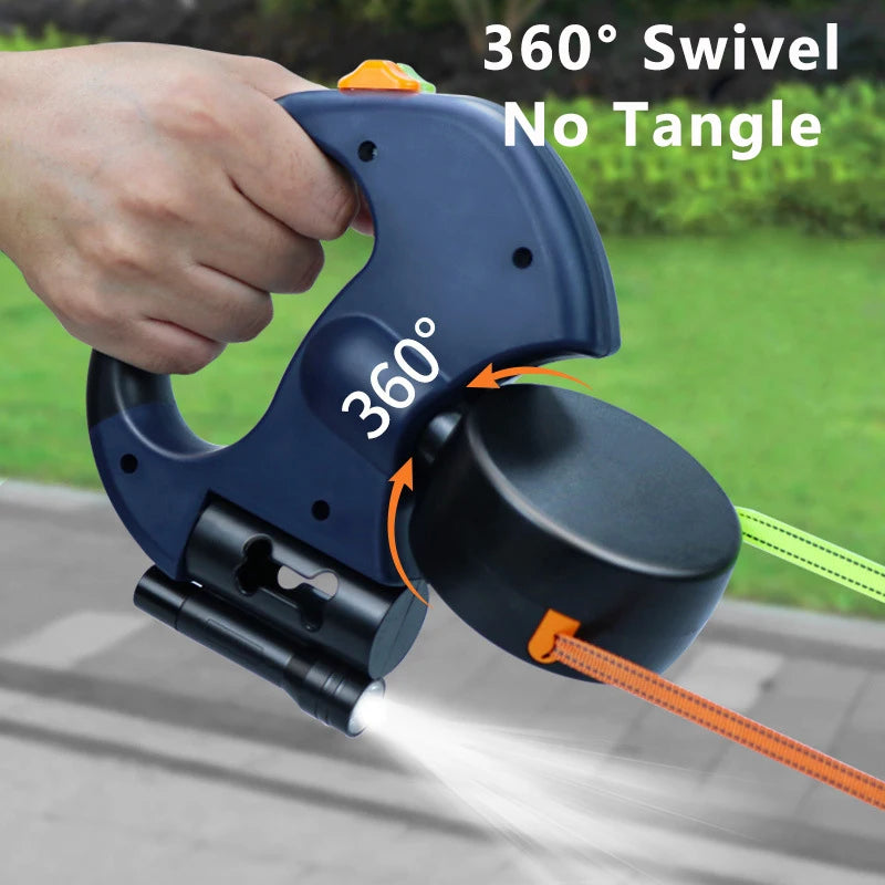 Premium Retractable Double Dog Leash with LED for Easy Walks