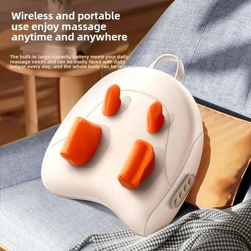 Relax Anywhere: Wireless Heated Shiatsu Massager for Neck & Back