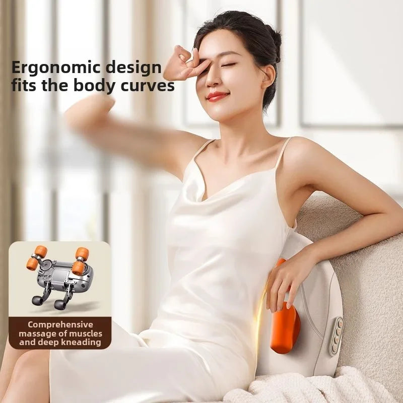 Relax Anywhere: Wireless Heated Shiatsu Massager for Neck & Back